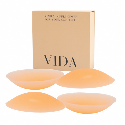 VIDA Nipple Covers, 2 Pairs Of Seamless Hypoallergenic Silicone Nipple Covers. Discreet And Reusable