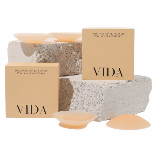 VIDA Nipple Covers, 4 Pairs Of Seamless Hypoallergenic Silicone Nipple Covers. Discreet And Reusable